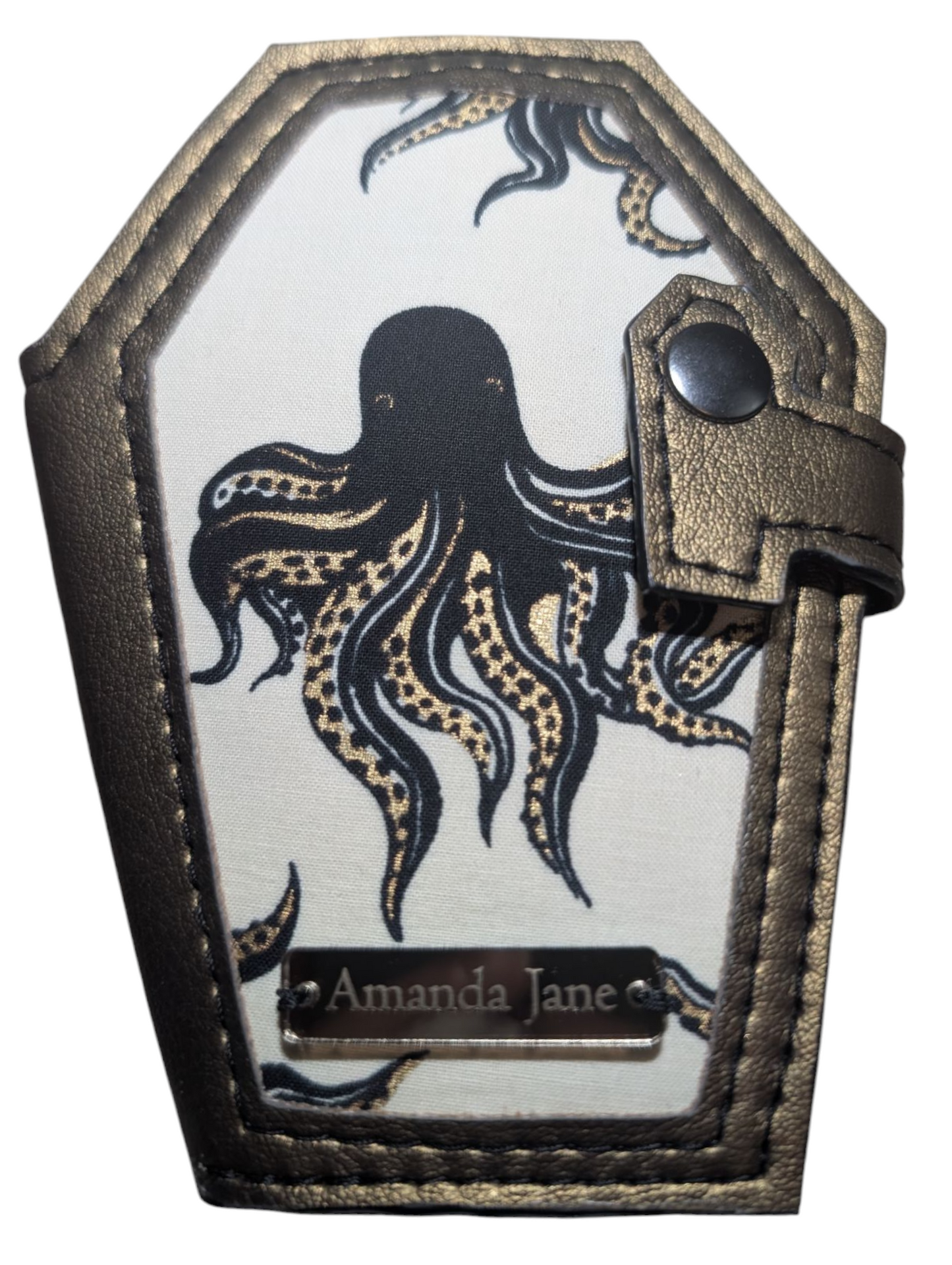 Coffin coin wallet bronze octopus