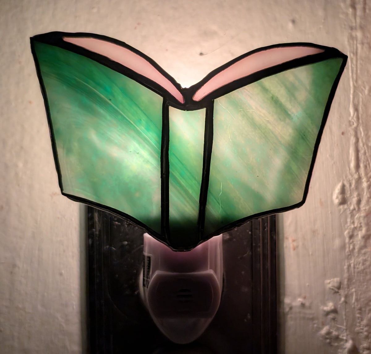 Stained glass sun catcher night light book