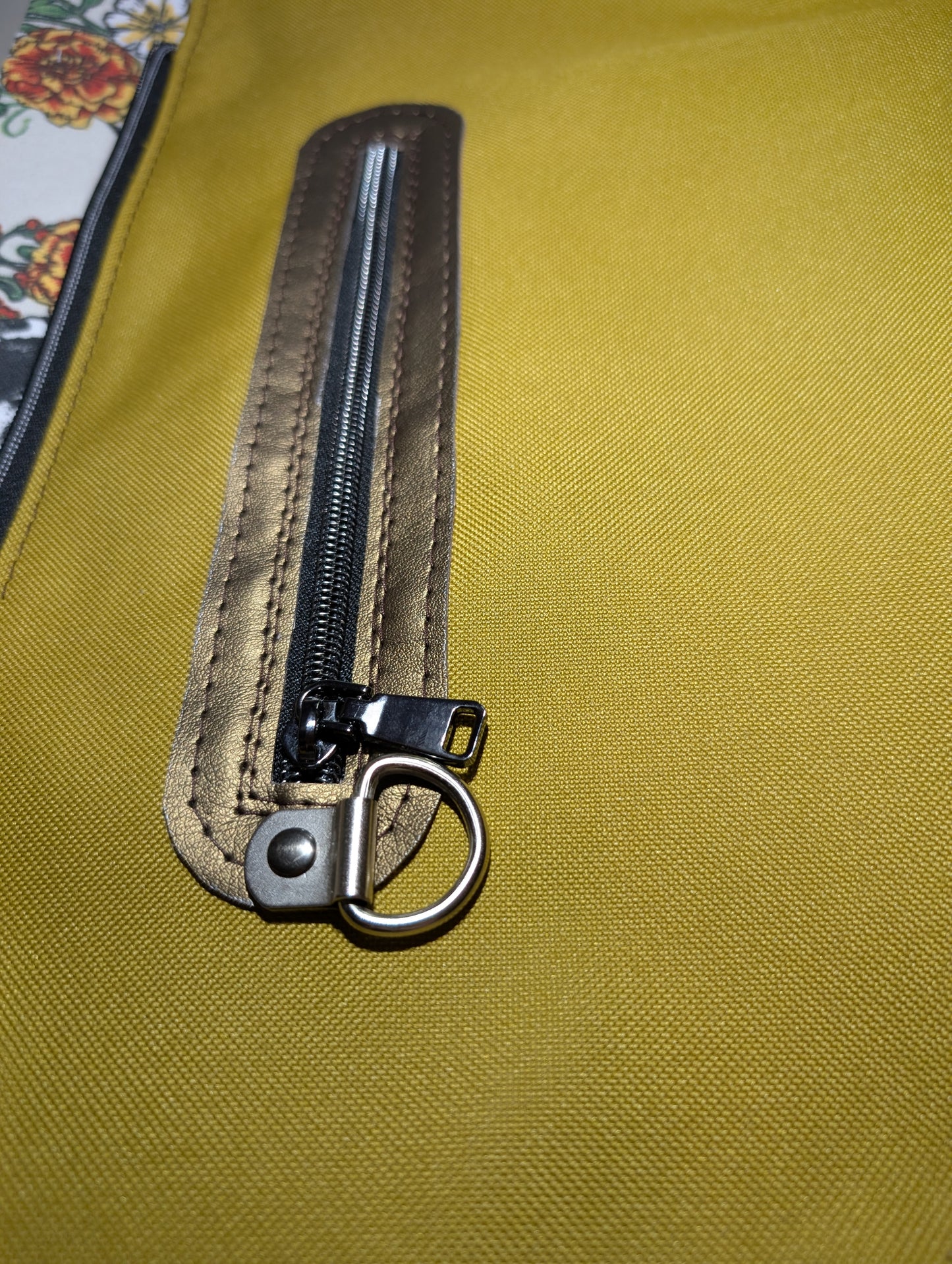 Handcrafted convertible shoulder purse to backpack floral skulls