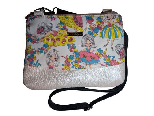 Handcrafted purse crossbody antique fabric