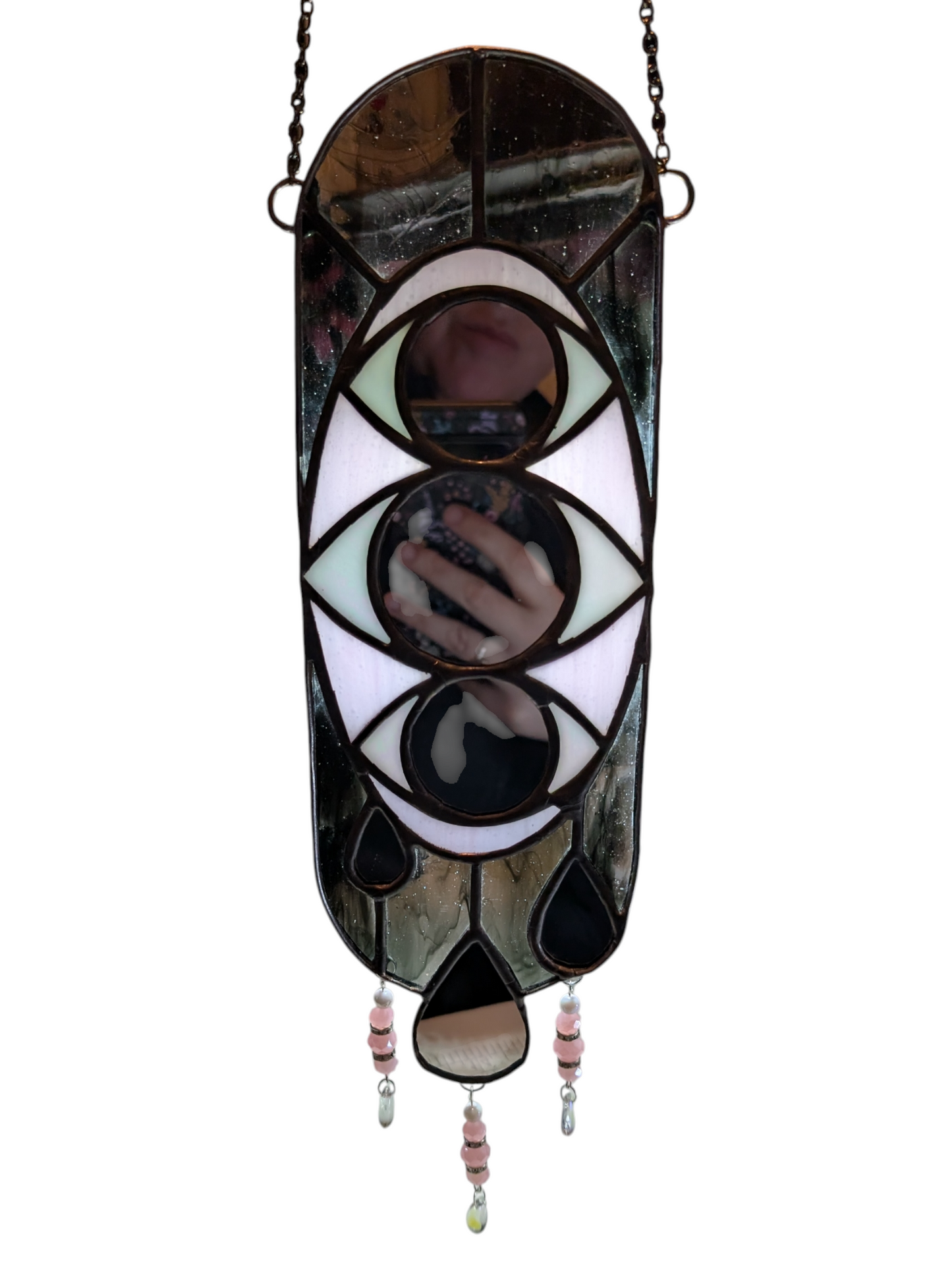 Handcrafted stained glass evil eye *discounted, please read*