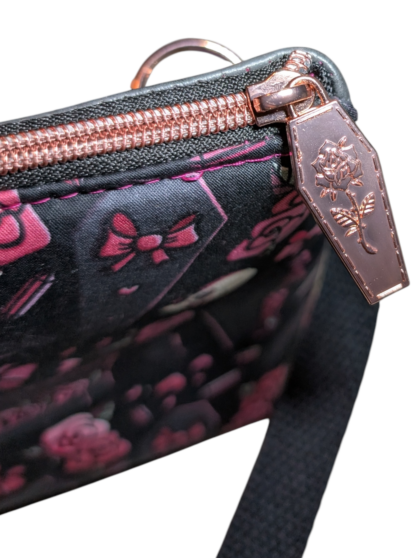 Handcrafted crossbody purse bag spooky pastel goth coffin