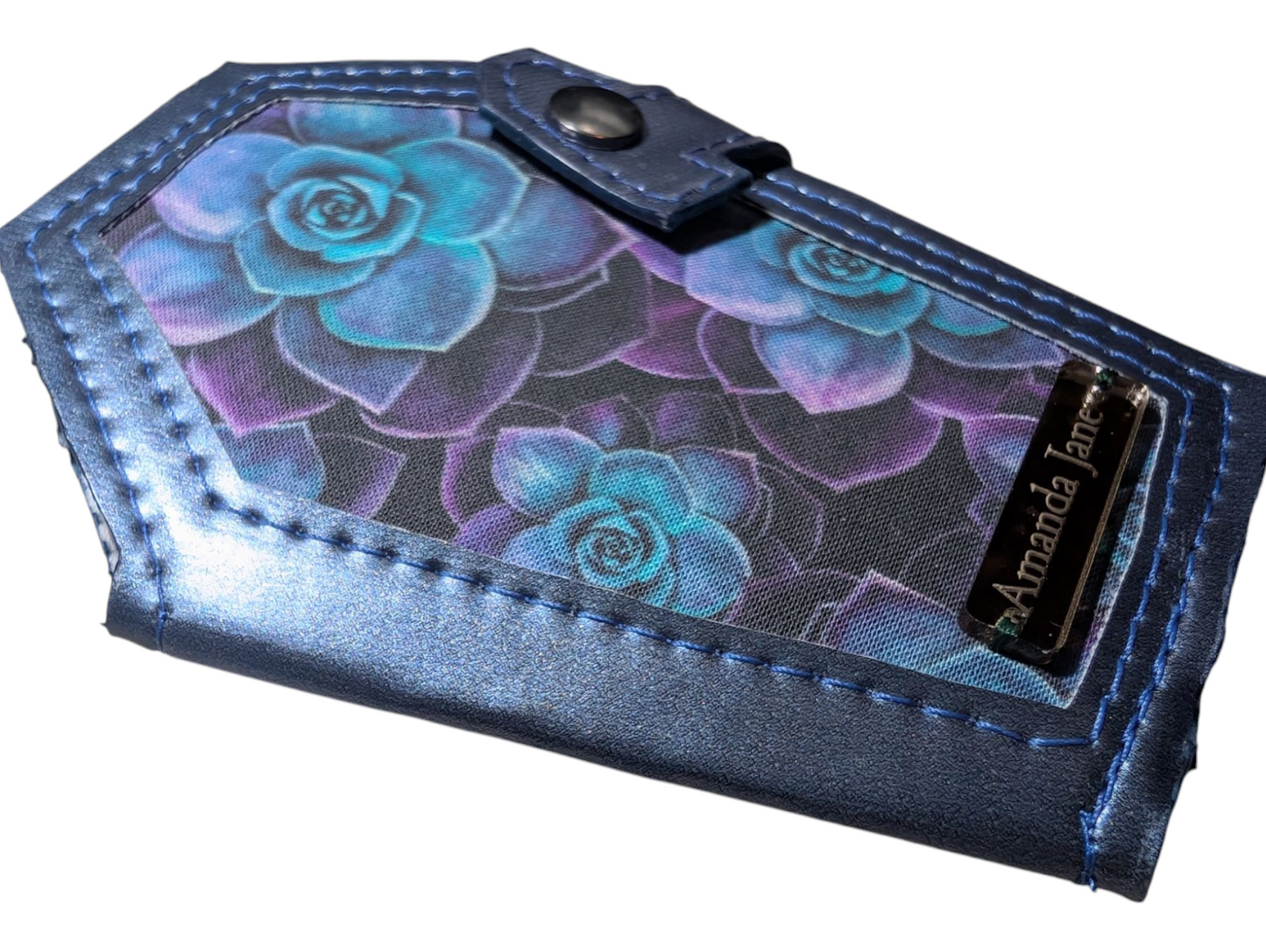 Coffin coin wallet succulent