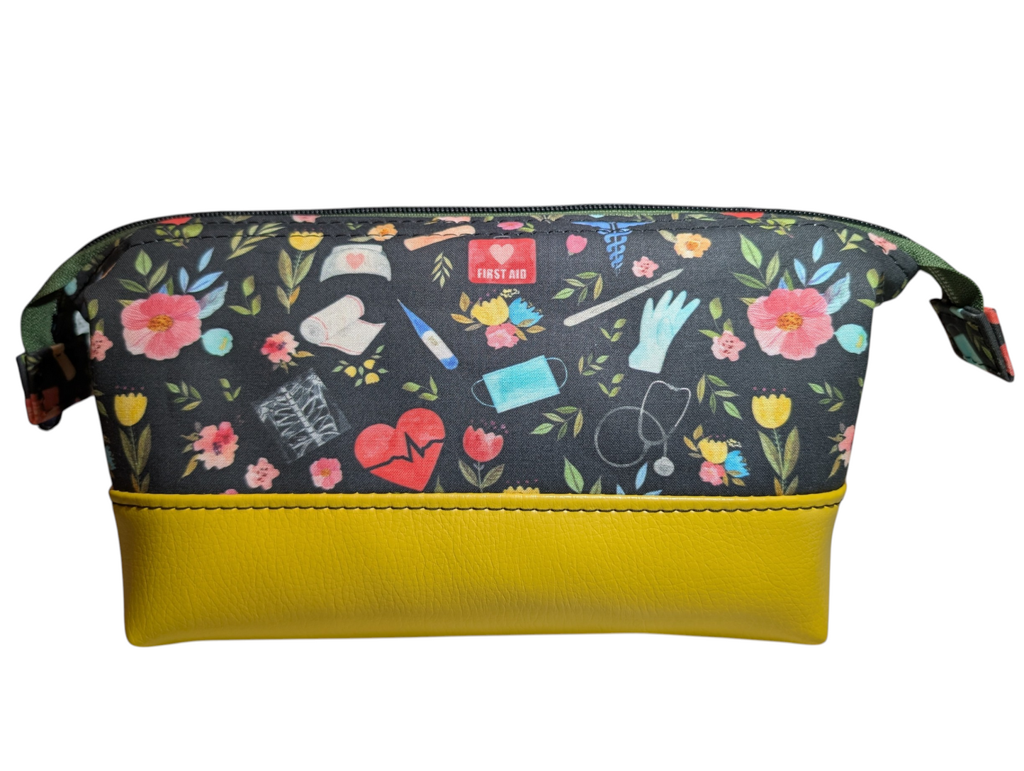 Handcrafted pouch make up toiletry bag healthcare