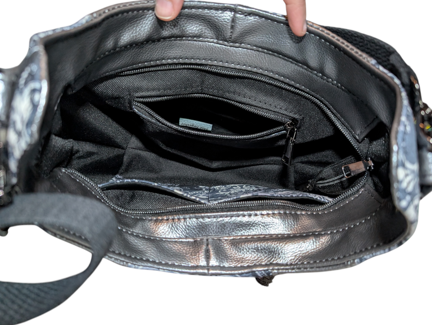 Handcrafted purse crossbody skull demask