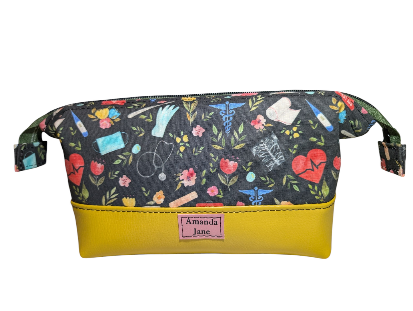 Handcrafted pouch make up toiletry bag healthcare