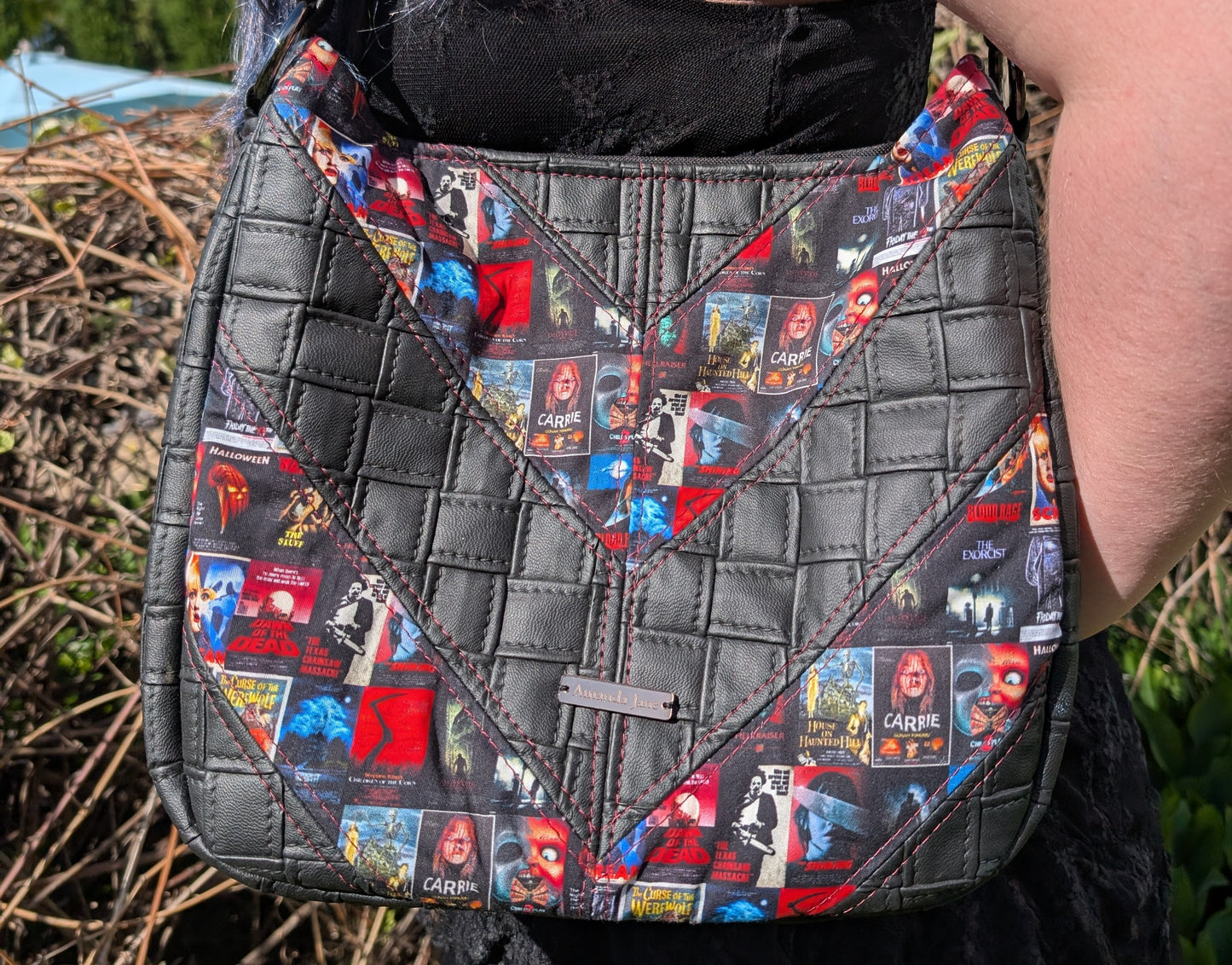 Handcrafted bag purse handbag shoulder bag horror movies classics