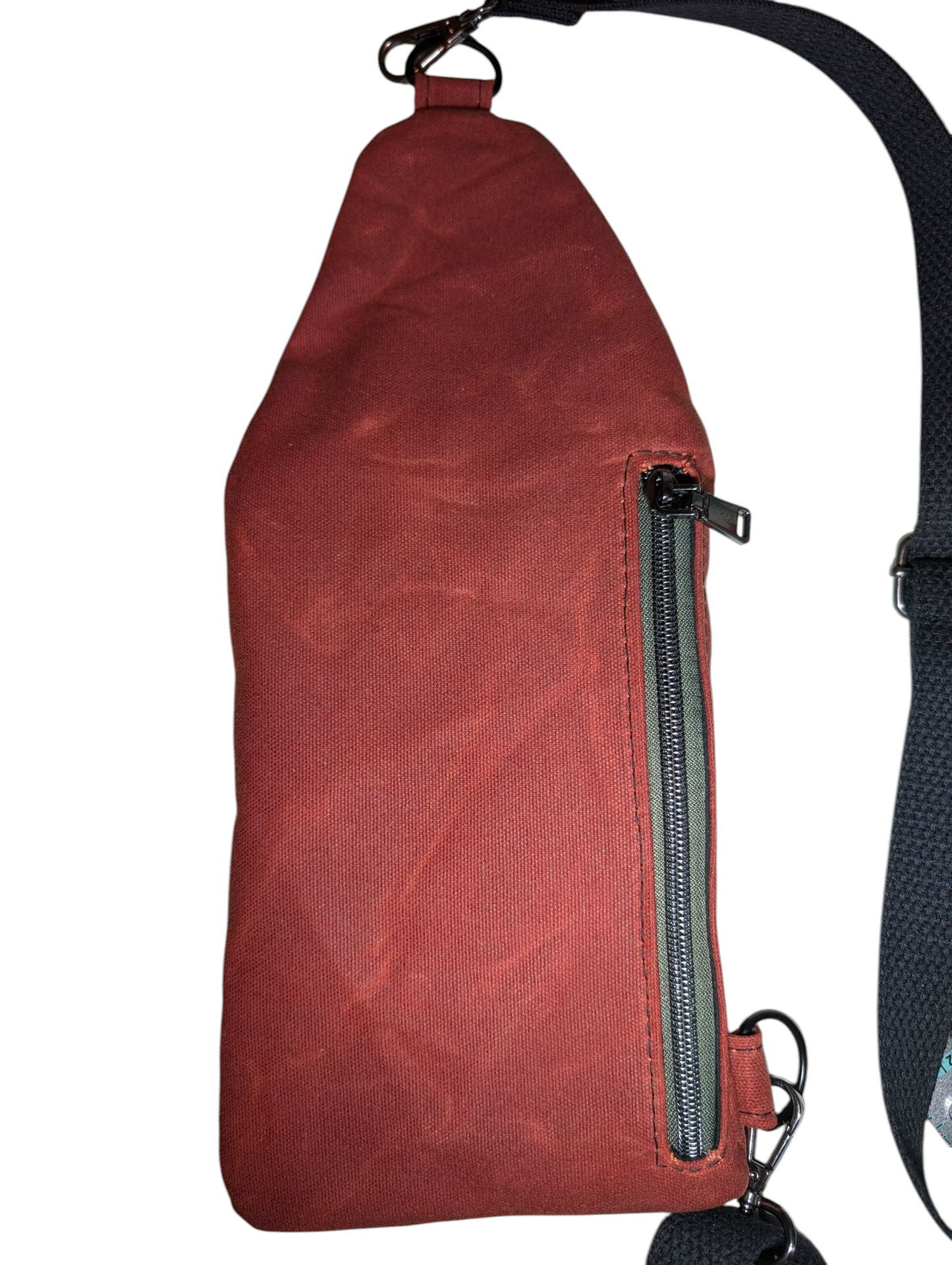 Handcrafted shoulder sling tarot cards with waxed canvas