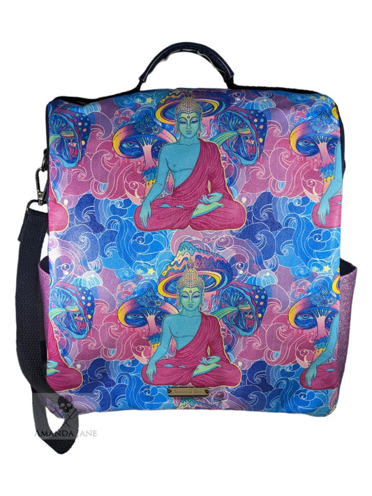 Handcrafted backpack anti-theft mushroom Buddha